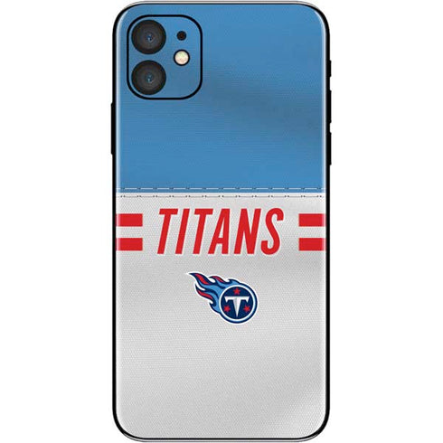 NFL Tennessee Titans White Striped iPhone 11 Skin